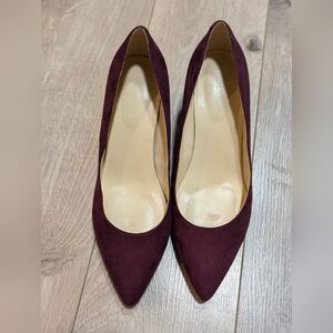 Nine west purple block heels